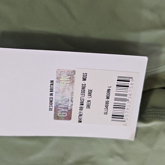 Whitney Simmons Rib Waist Gymshark Leggings Limited Edition Moss Green L NWT - Picture 5 of 6